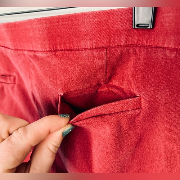 J. Jill Premium Bi-Stretch Cropped Pants Cranberry Red Capri Size 14‎ - Picture 6 of 12